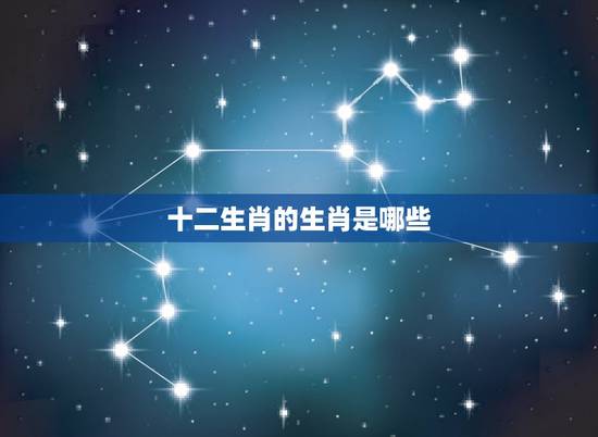 十二生肖的生肖是哪些，中国十二生肖