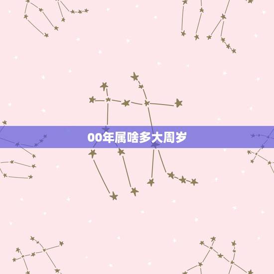 00年属啥多大周岁，00年多大属什么