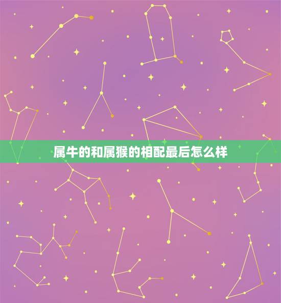 属牛的和属猴的相配最后怎么样，属牛和属猴的婚配如何？