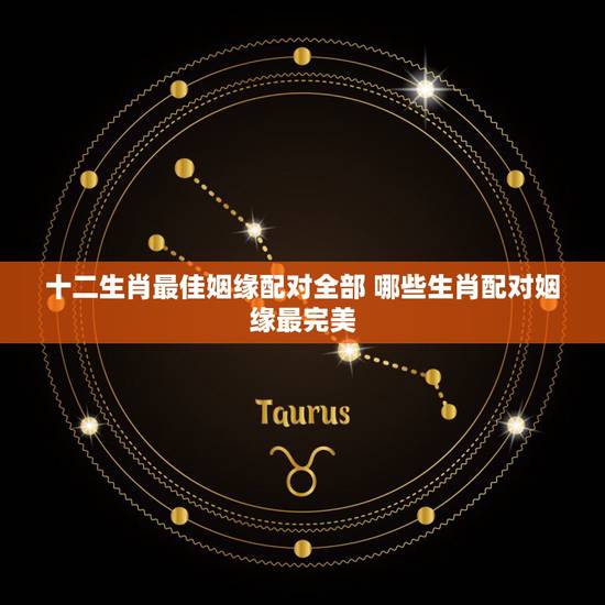 十二生肖最佳姻缘配对全部 哪些生肖配对姻缘最完美