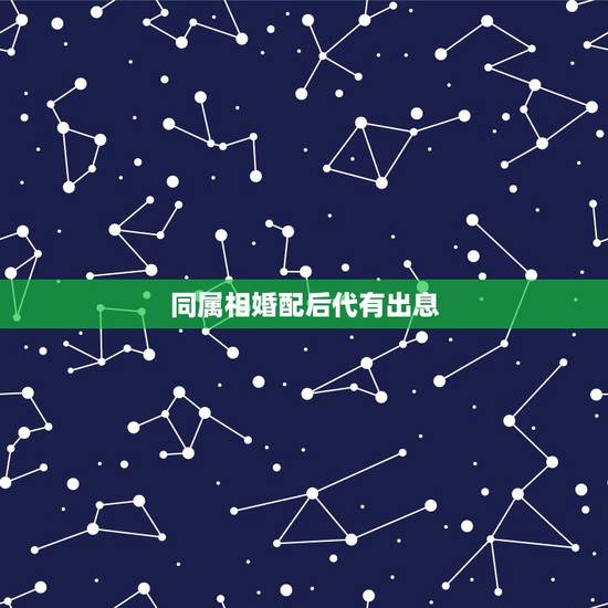 同属相婚配后代有出息，关于属相婚配