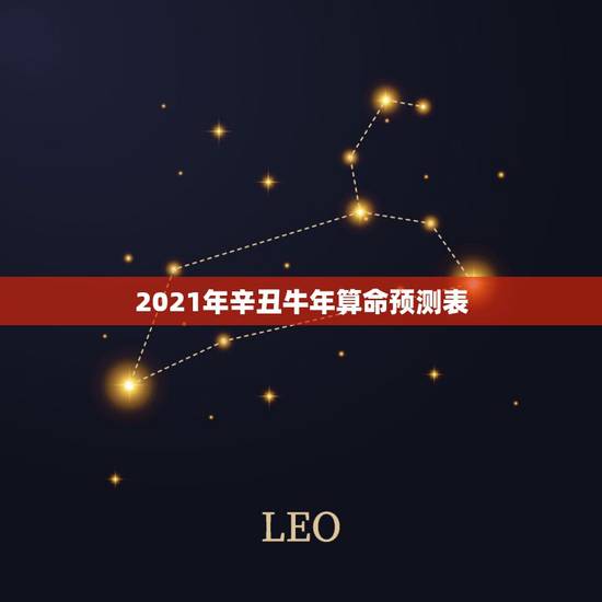 2021年辛丑牛年算命预测表，2021年牛年五行属什么