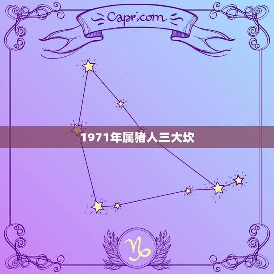 1971年属猪人三大坎，71年属猪49岁有一灾2022