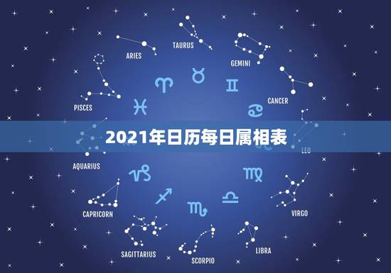 2021年日历每日属相表，2021年三十岁属相是什么？