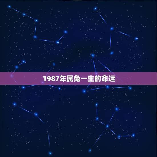 1987年属兔一生的命运，1987年属兔人的命运与婚姻