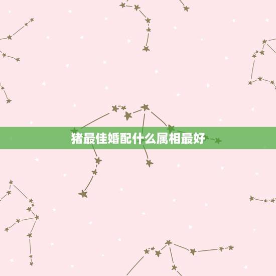 猪最佳婚配什么属相最好,猪和什么属相最配 猪最佳婚配什么属相最好,猪和什么属相最配
