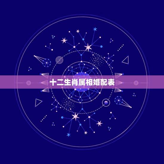 十二生肖属相婚配表，属相婚配十二生肖年龄表