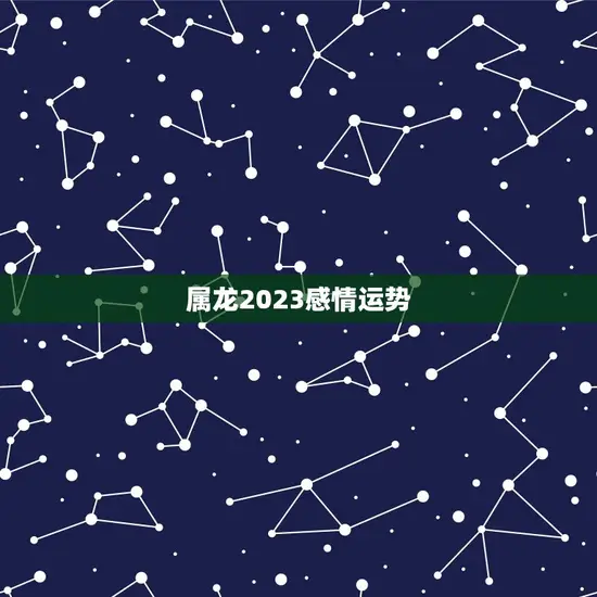 属龙2023感情运势
