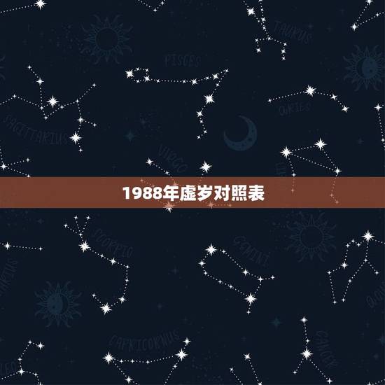 1988年虚岁对照表,88年属龙生男生女图表 1988年虚岁对照表,88年属龙生男生女图表
