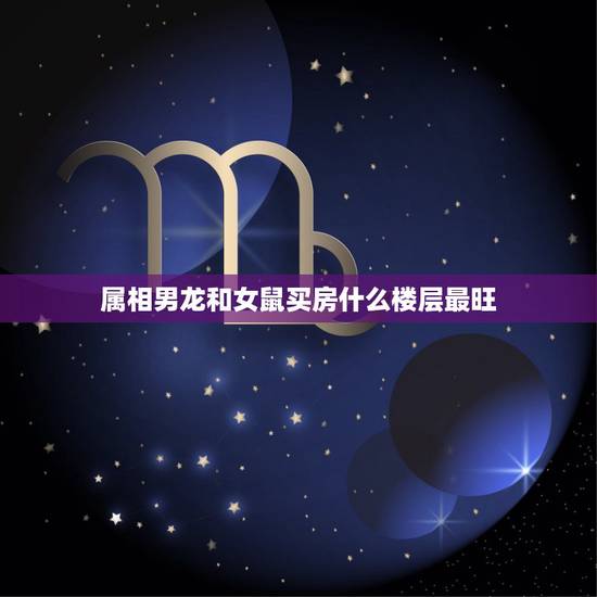 属相男龙和女鼠买房什么楼层最旺，男属猪，女属鼠最好住几楼，其次最好住几