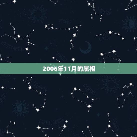 2006年11月的属相，2006年属什么生肖农历9月28是阳历呢几号