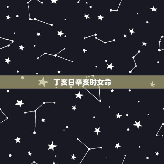 丁亥日辛亥时女命，女命丁亥日的丈夫