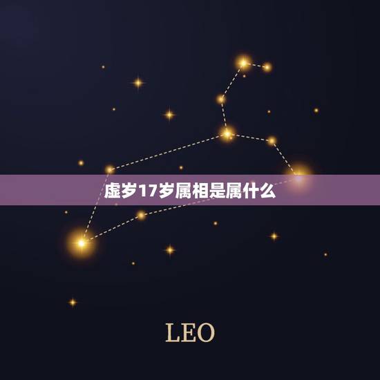 虚岁17岁属相是属什么，十七岁是几几年的，什么属相