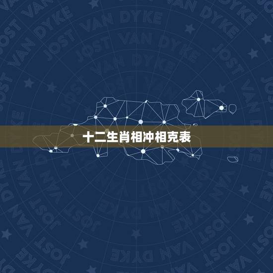 十二生肖相冲相克表 十二生肖相克表大全