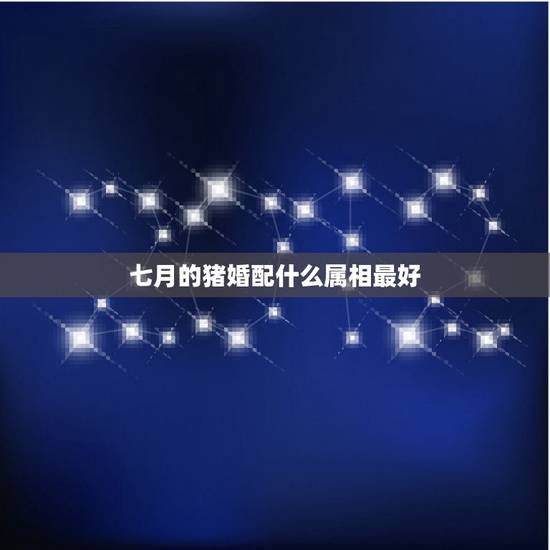 七月的猪婚配什么属相最好，属猪的与哪些属相婚配最好