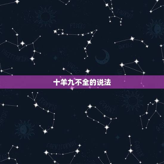 十羊九不全的说法，十羊九不全打一个数字是几