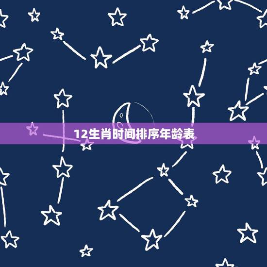 12生肖时间排序年龄表,十二生肖排序年龄几岁 12生肖时间排序年龄表,十二生肖排序年龄几岁