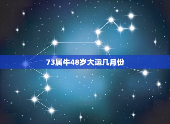 73属牛48岁大运几月份 73属牛人最旺的年龄 73属牛48岁大运几月份 73属牛人最旺的年龄