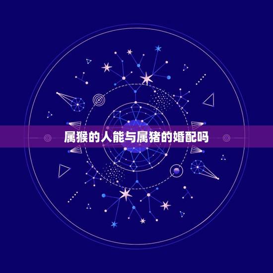 属猴的人能与属猪的婚配吗，属猴的和属猪的合婚吗？