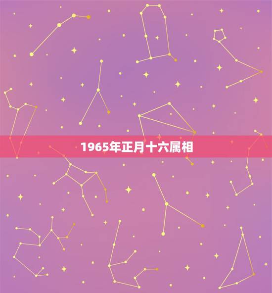 1965年正月十六属相，65年正月十六生是什么星座？