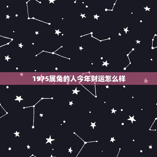 1975属兔的人今年财运怎么样,我是75年属兔的,今年下半年财运怎么样 1975属兔的人今年财运怎么样,我是75年属兔的,今年下半年财运怎么样