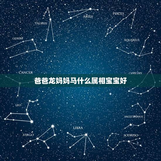爸爸龙妈妈马什么属相宝宝好，妈妈是马，爸爸是龙最好要什么生肖的孩子