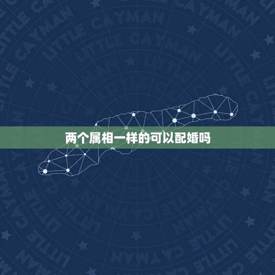 两个属相一样的可以配婚吗，属相相同婚配可以吗？