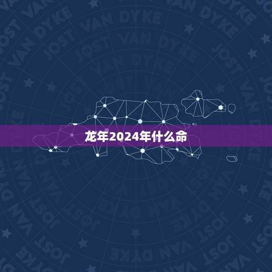 龙年2024年什么命，2024年属什么生肖