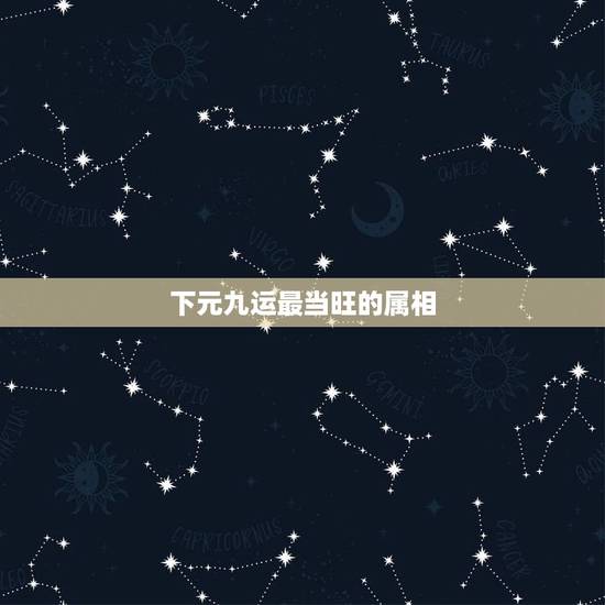 下元九运最当旺的属相，请教高人，下元九运的24个山向飞星局如何？就是问