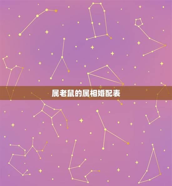 属老鼠的属相婚配表，生肖鼠跟什么最配，属鼠的属相婚配表