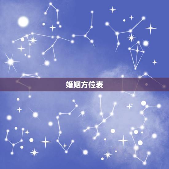 婚姻方位表，八字婚姻方位