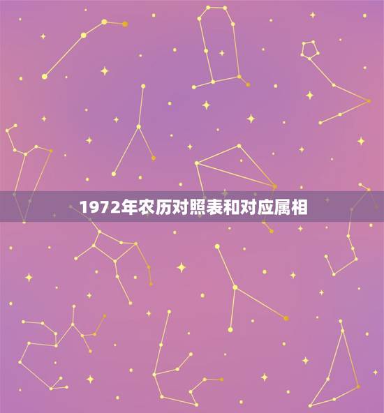 1972年农历对照表和对应属相,每个月份所代表的生肖 1972年农历对照表和对应属相,每个月份所代表的生肖