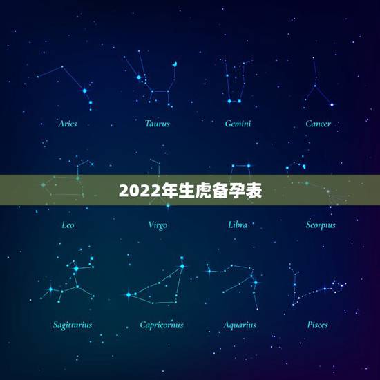 2022年生虎备孕表，生虎宝宝好不好2022年