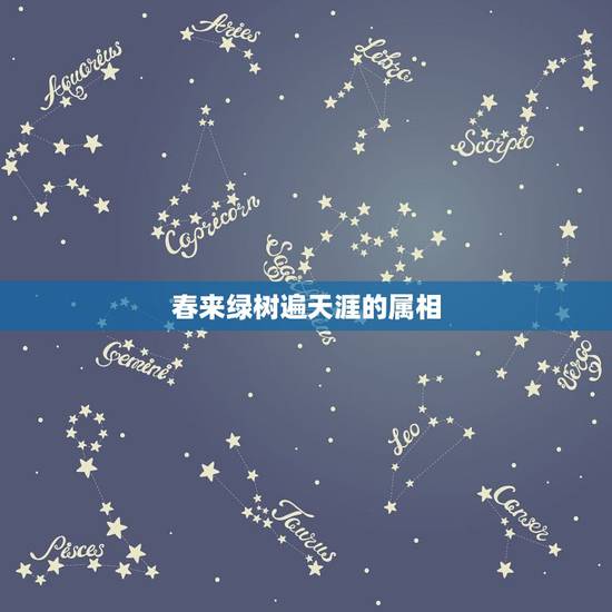 春来绿树遍天涯的属相，春来绿树遍天涯打一生肖