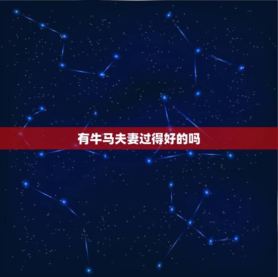 有牛马夫妻过得好的吗，牛马可以在一起吗？看属相准吗？