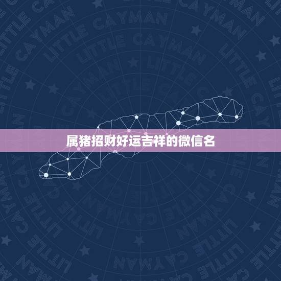 属猪招财好运吉祥的微信名，属猪的微信头像招财幸运图片