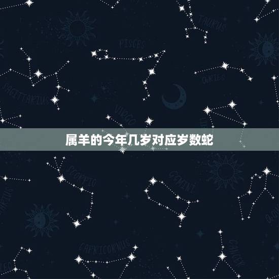 属羊的今年几岁对应岁数蛇，属羊最旺财的年龄段