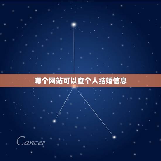 哪个网站可以查个人结婚信息，有什么网站可以查到某人是否结婚了