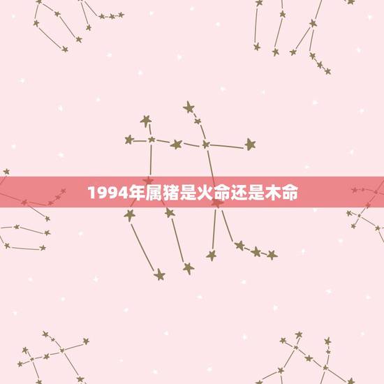 1994年属猪是火命还是木命，为什么说属虎是木命，而已出生年份86年虎