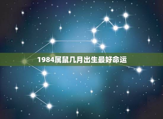 1984属鼠几月出生最好命运，1984年属鼠是什么命婚姻家庭