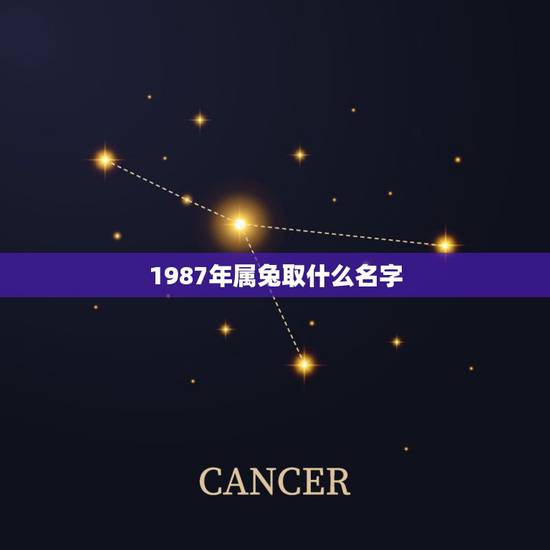 1987年属兔取什么名字，属兔应该取什么名字？