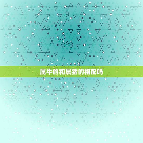 属牛的和属猪的相配吗,属牛和属猪相配吗 属牛的和属猪的相配吗,属牛和属猪相配吗