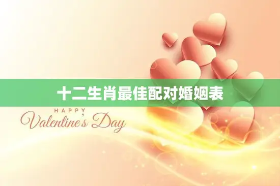 十二生肖最佳配对婚姻表(找到你的最佳伴侣) 十二生肖最佳配对婚姻表(找到你的最佳伴侣)