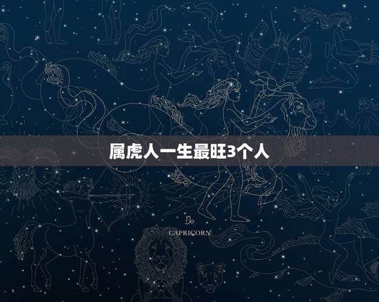 属虎人一生最旺3个人，属虎男出轨原因