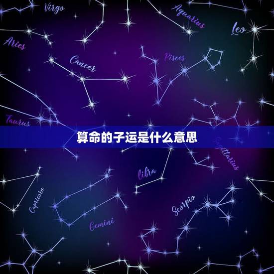 算命的子运是什么意思，算命说双子运是什么意思