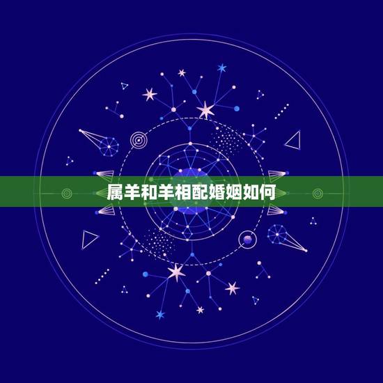 属羊和羊相配婚姻如何，羊和羊相配婚姻如何