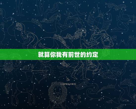 就算你我有前世的约定,”就算前世没有过约定,今生我们都曾痴痴的等”是哪 就算你我有前世的约定,”就算前世没有过约定,今生我们都曾痴痴的等”是哪
