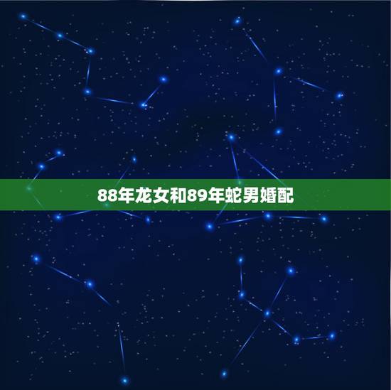 88年龙女和89年蛇男婚配,男88年出生31岁属龙和女89年出生属蛇婚 88年龙女和89年蛇男婚配,男88年出生31岁属龙和女89年出生属蛇婚