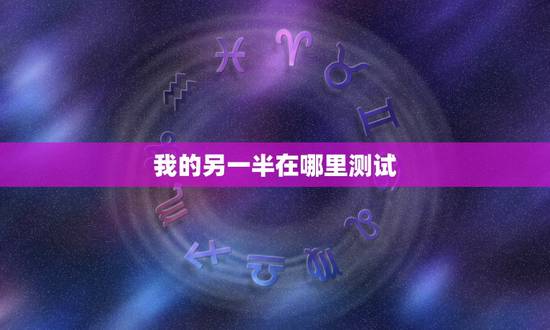 我的另一半在哪里测试，测一下我的另一半会在那所城市出现？