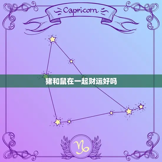 猪和鼠在一起财运好吗 猪和鼠在一起财运好吗